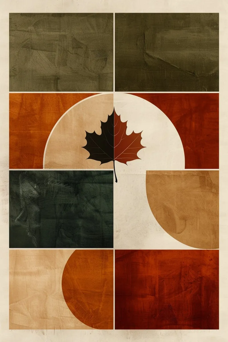 Geometric Whispers of Autumn carta hahnemühle da Mosaic Dialogue