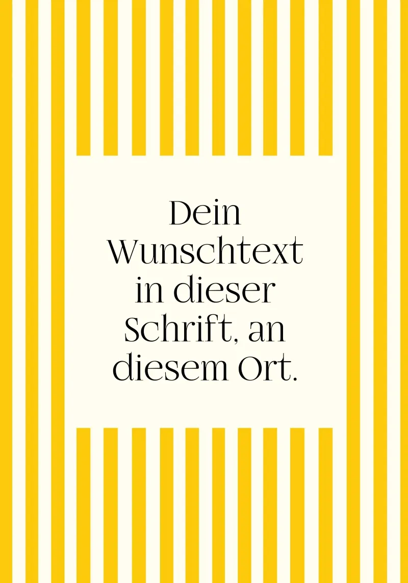 Wunschtext mit gelben Streifen pellicola backlit da WORTSPIEL