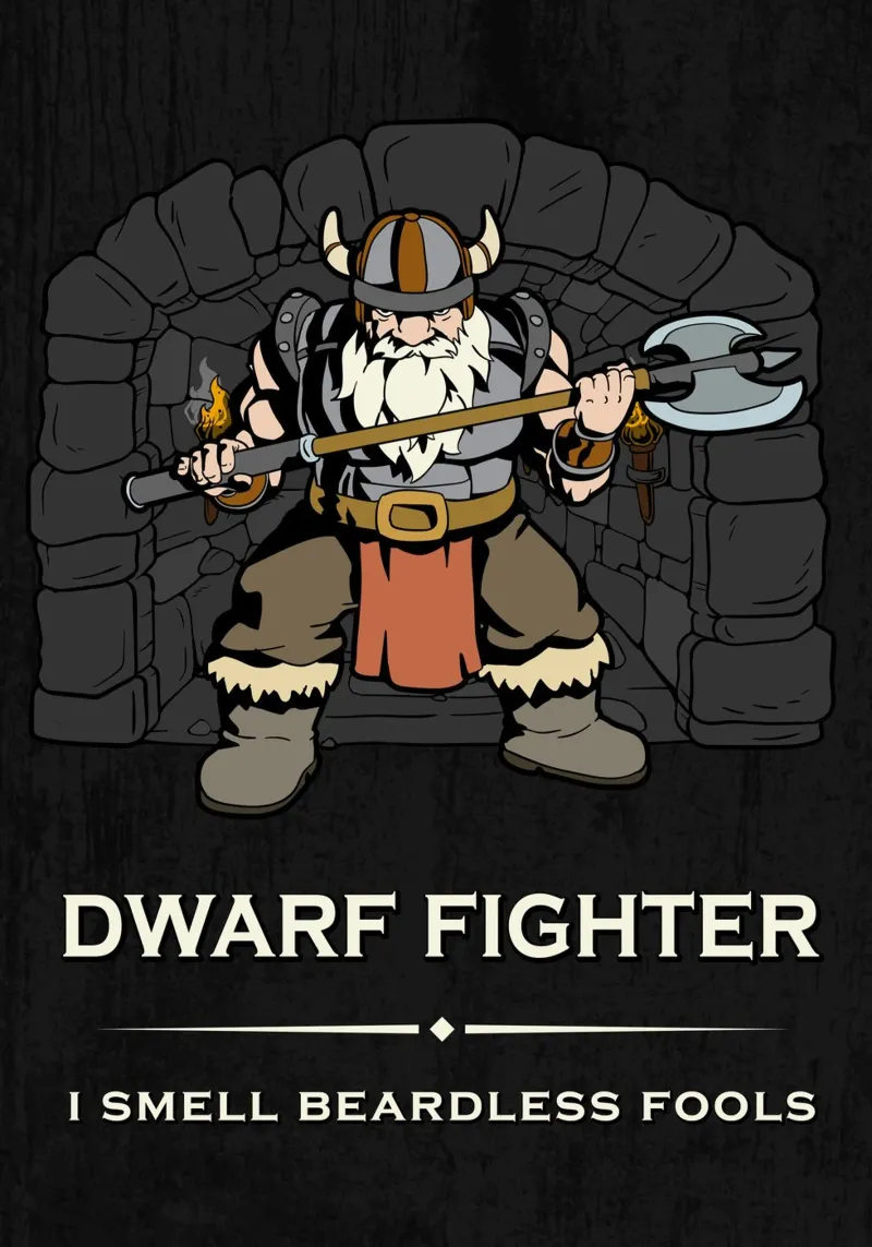 Dwarf warriors in a dark dungeon hahnemühle by pixelbull - medieval art and more