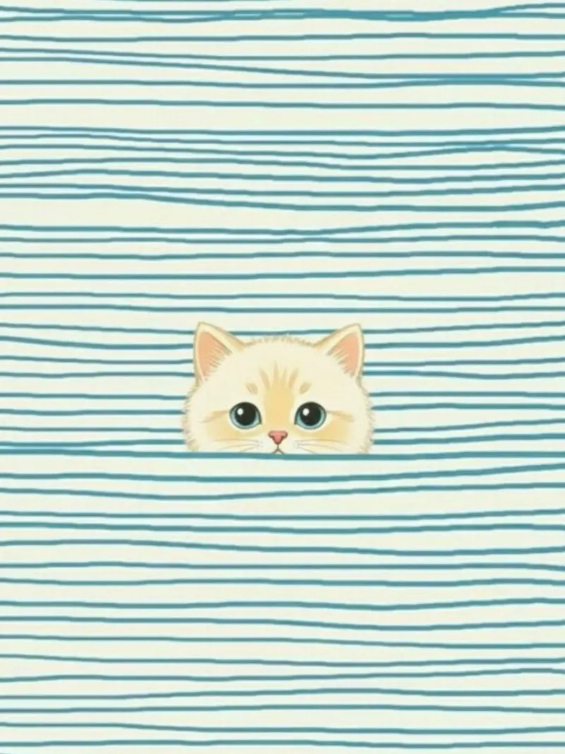 cat in striped line pellicola backlit da beney