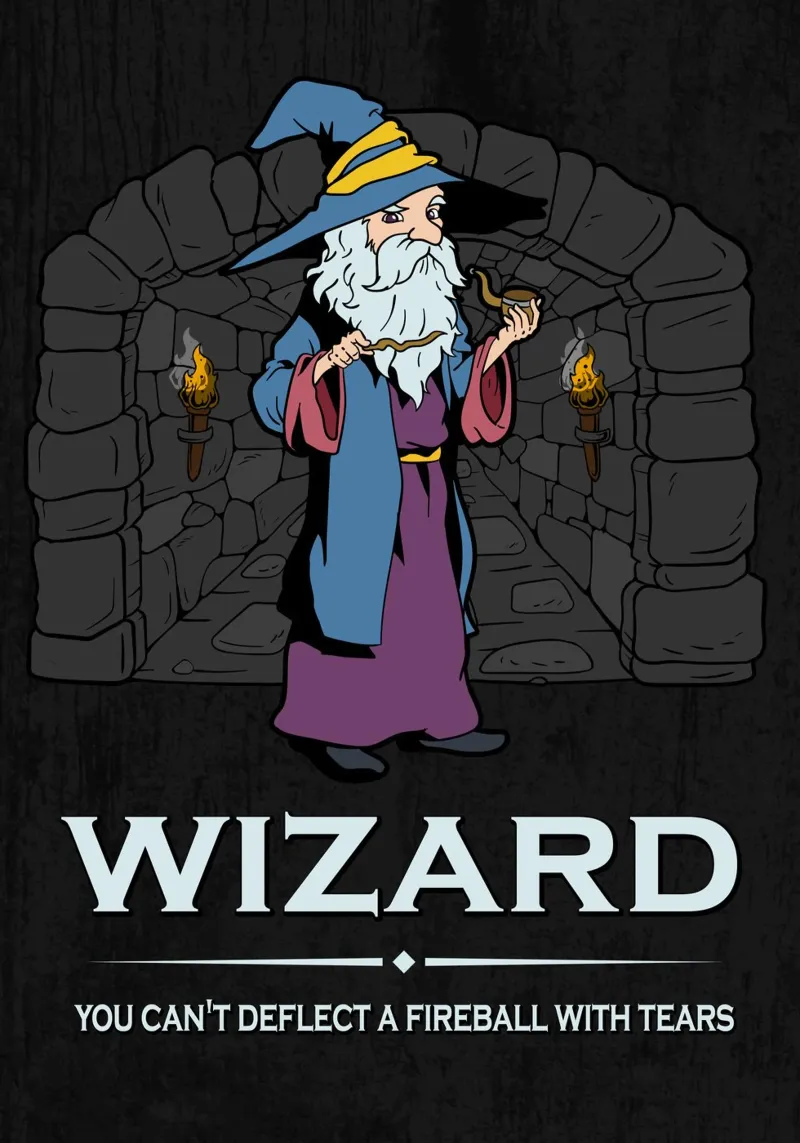 Wizard with spell and magical aura canvas by pixelbull - medieval art and more
