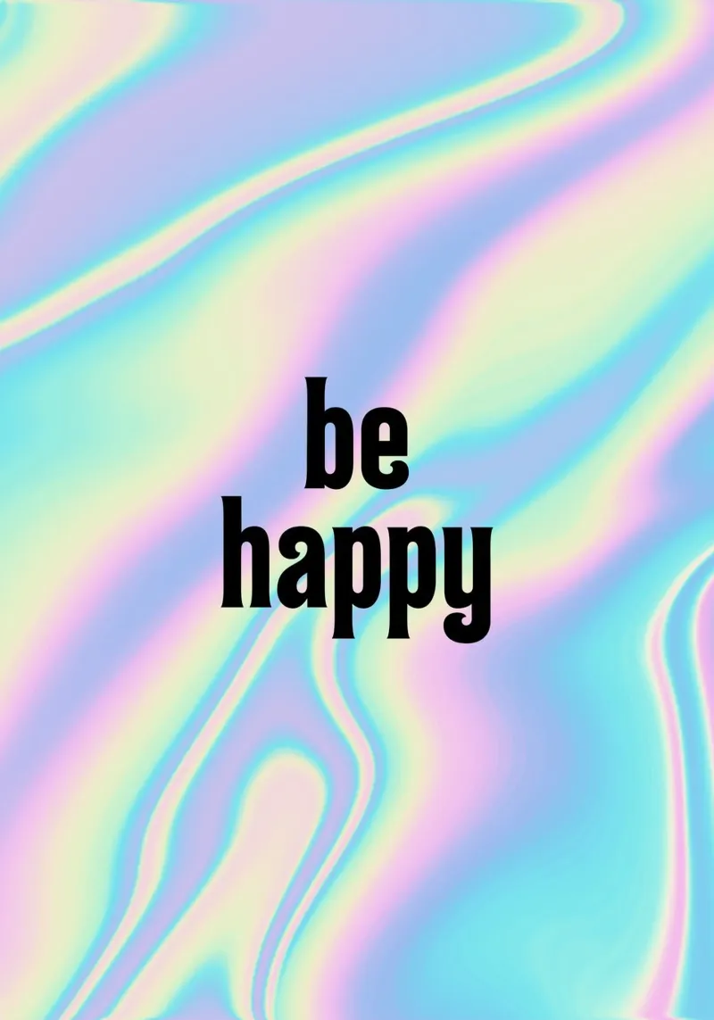Be happy pellicola backlit da PinkCandyWalls