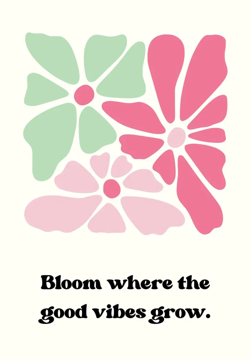 Bloom where the good vibes grow pellicola backlit da PinkCandyWalls