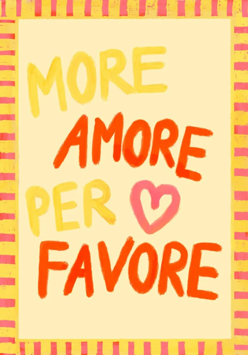 More Amore Per Favore III carta hahnemühle da Studio Dolci