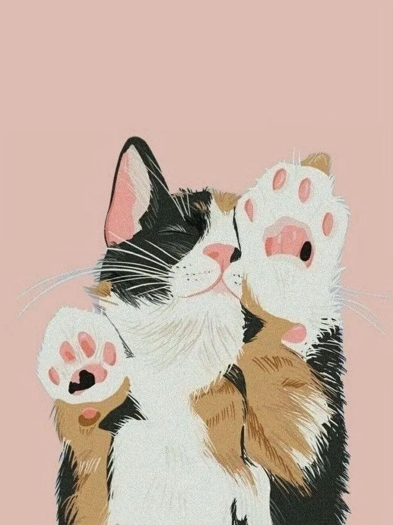 cat in pink tone pellicola backlit da morgal