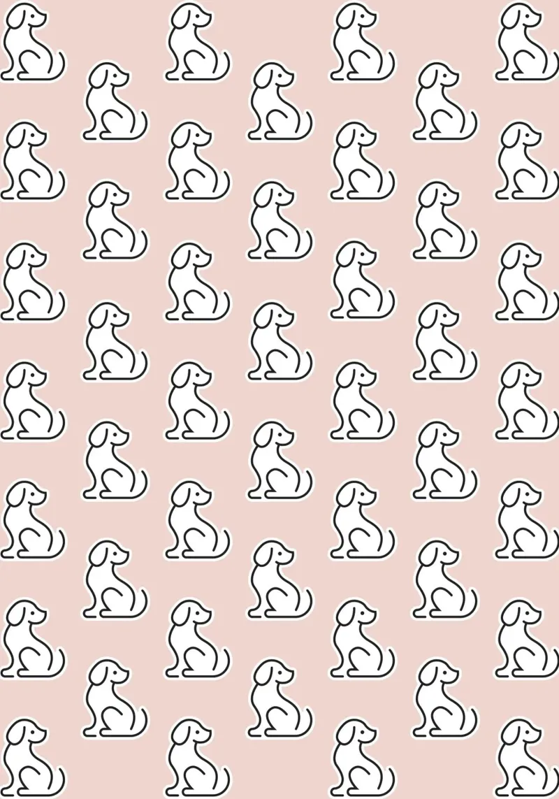 Dog Peachy Pattern #1 carta hahnemühle da kathrinmay