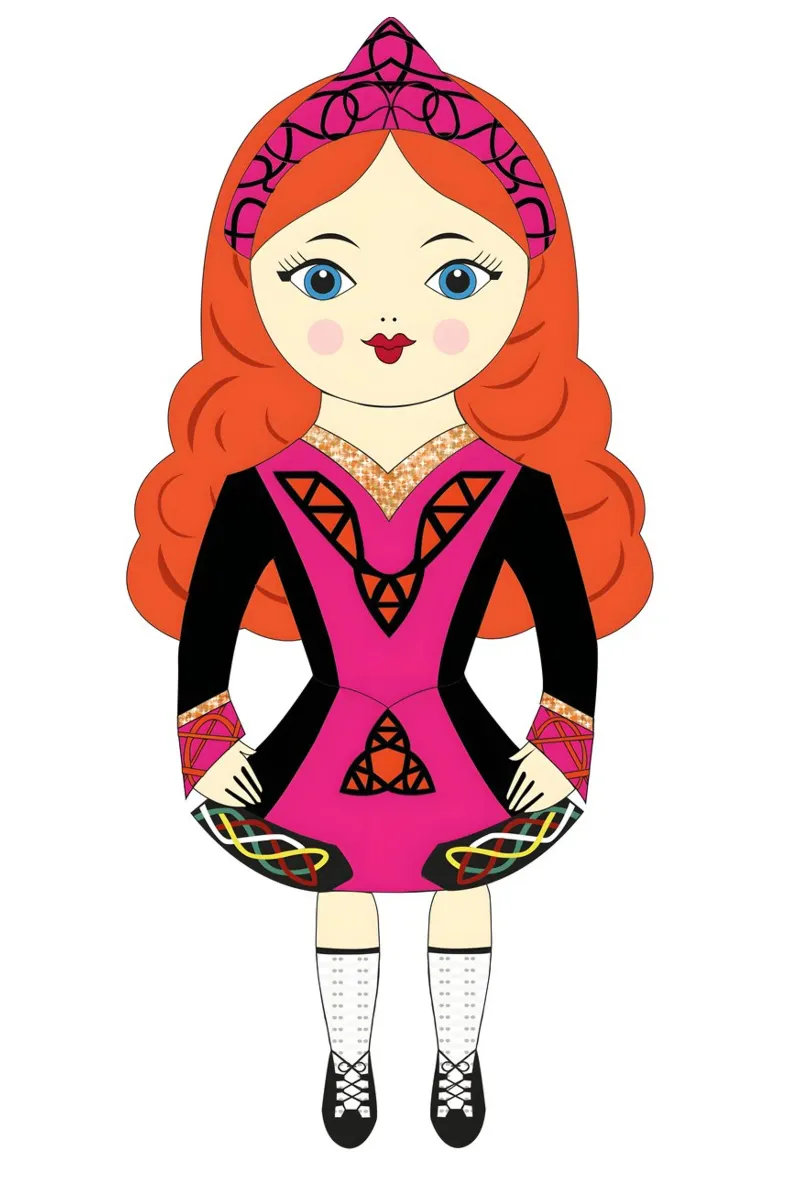 IRISH DANCER IN PINK COSTUME hahnemühle by ARTOMATIC