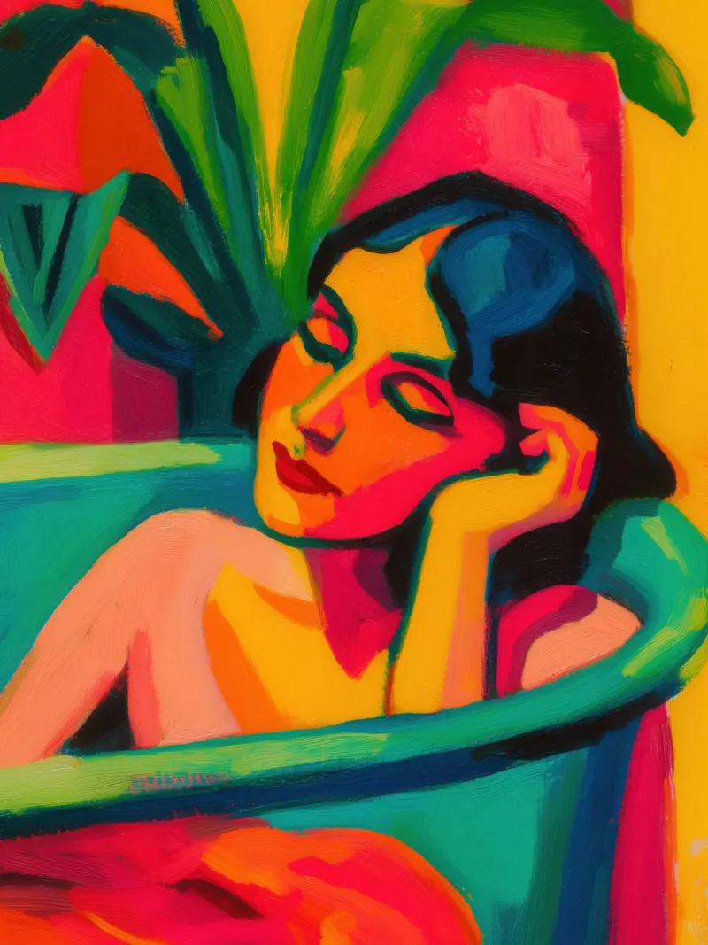 Donna in un bagno di dopamina | Pura gioia di vivere pellicola backlit da Autofocus