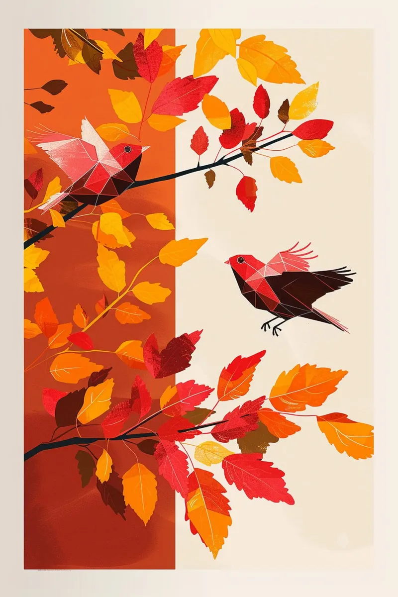 Whispers of Autumn Branches poster da Mosaic Dialogue