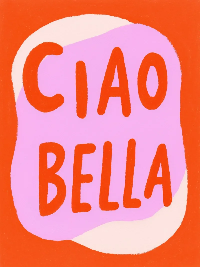 Ciao Bella, orange pop pellicola backlit da Carinaprint