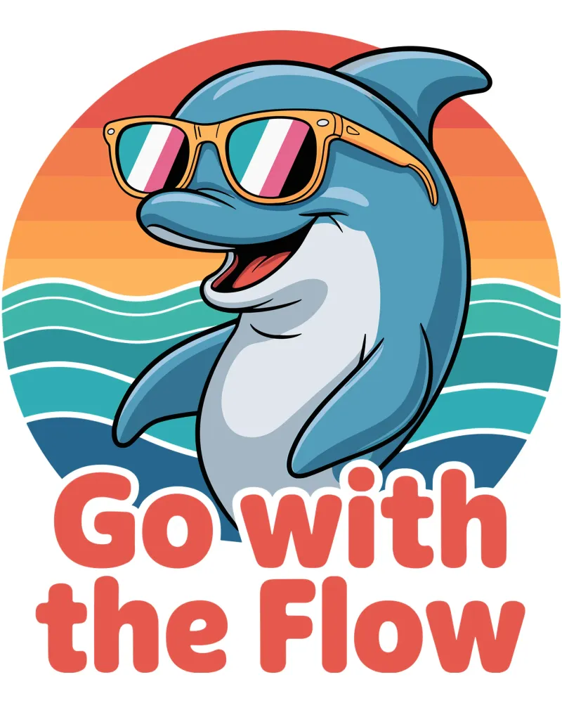 Go with the Flow metacrilato de Shirtfantastisch