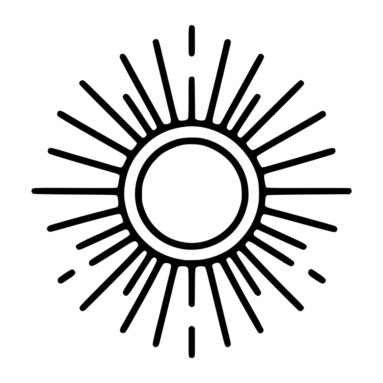 Una luminosità sottile: un sole minimalista pellicola backlit da Bold & Simple