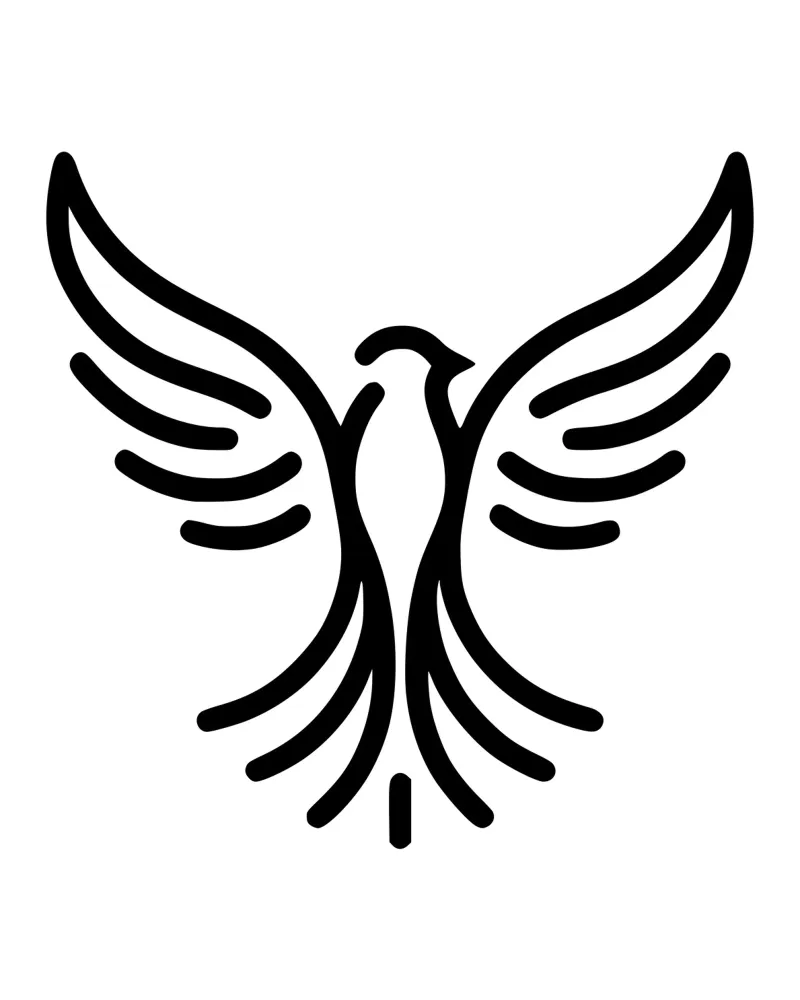 Minimalist bird - elegant line art hahnemühle by Bold & Simple