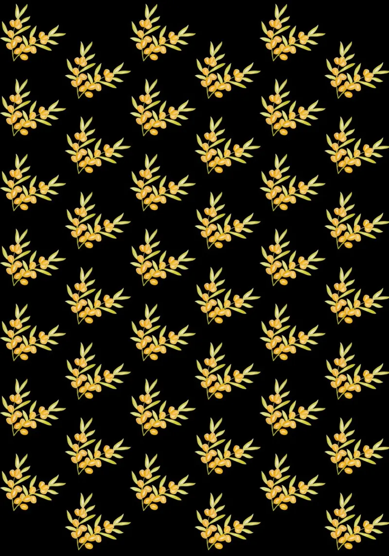 Seabuckthorn Pattern #2 tela da kathrinmay