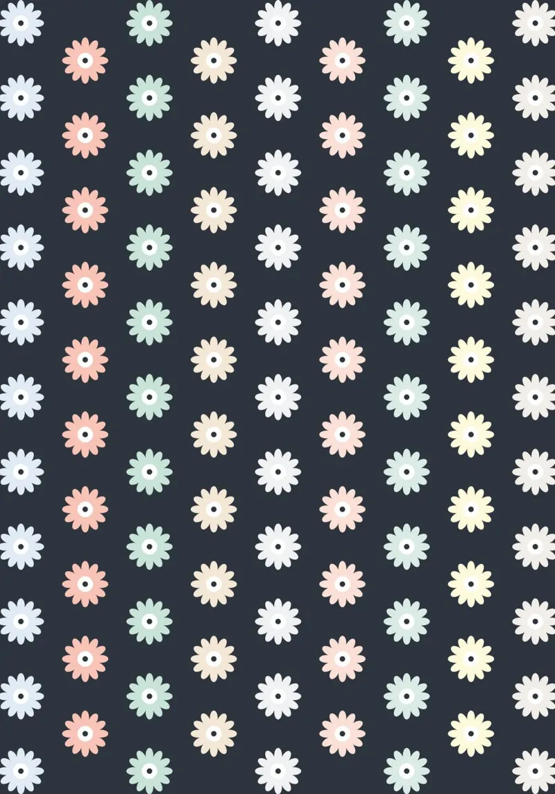 Floral Pattern Colourful #1 alluminio dibond da kathrinmay