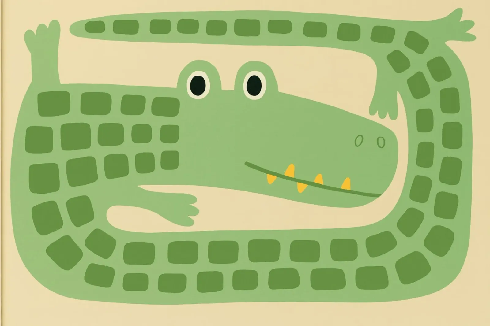 Krokodil carta hahnemühle da PurePeachStudio