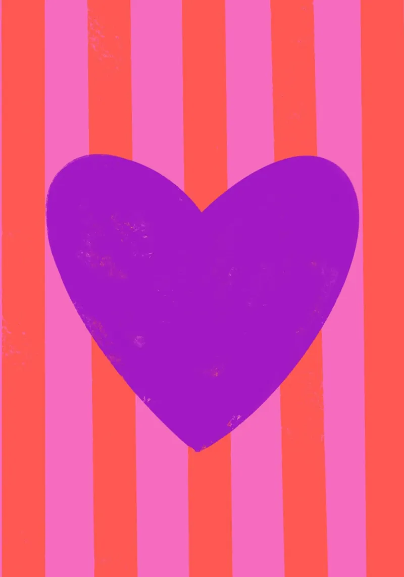 Cuore viola carta hahnemühle da Art House