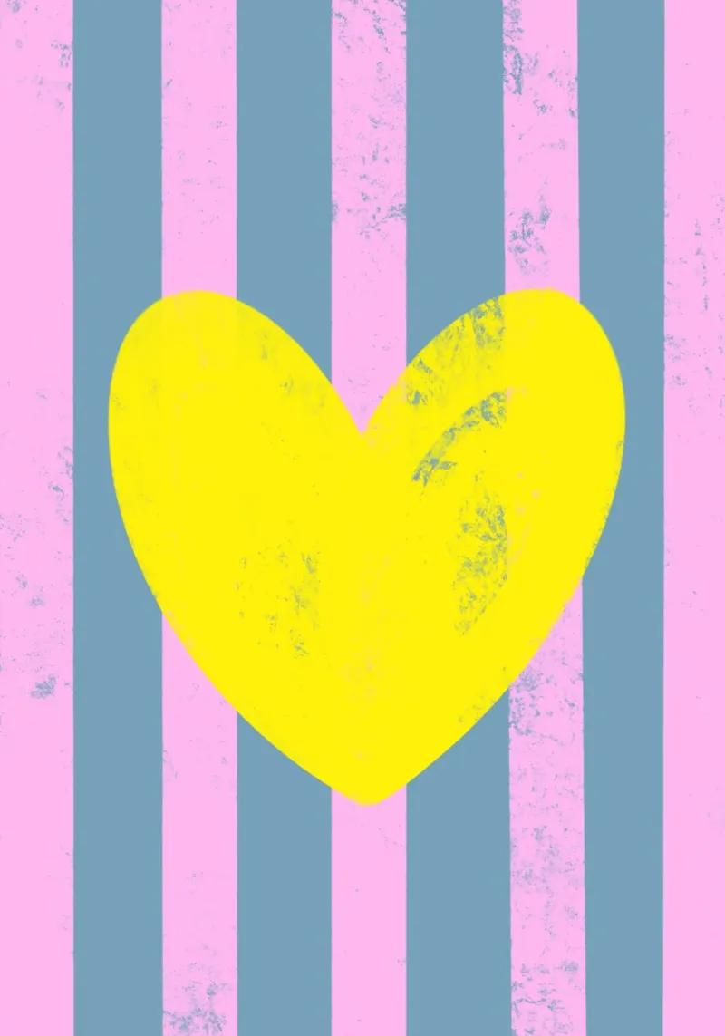 Cuore giallo carta hahnemühle da Art House