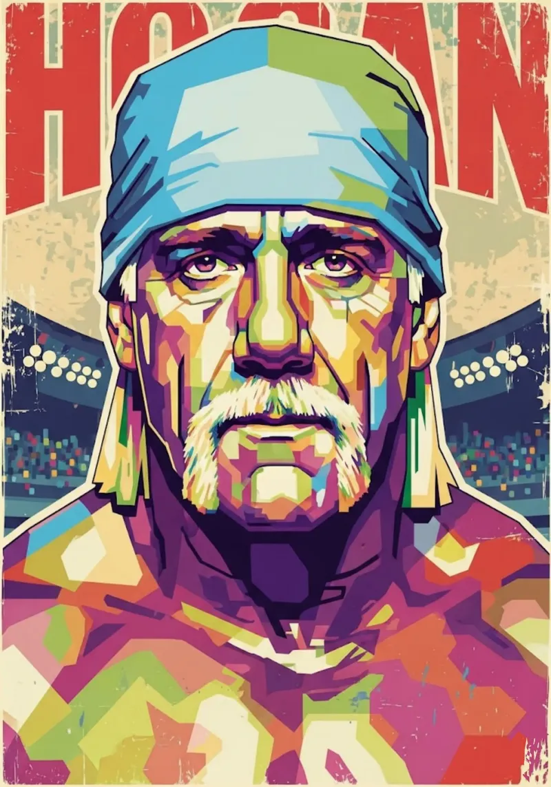Hulk Hogan in memoria pellicola backlit da Hantamrata