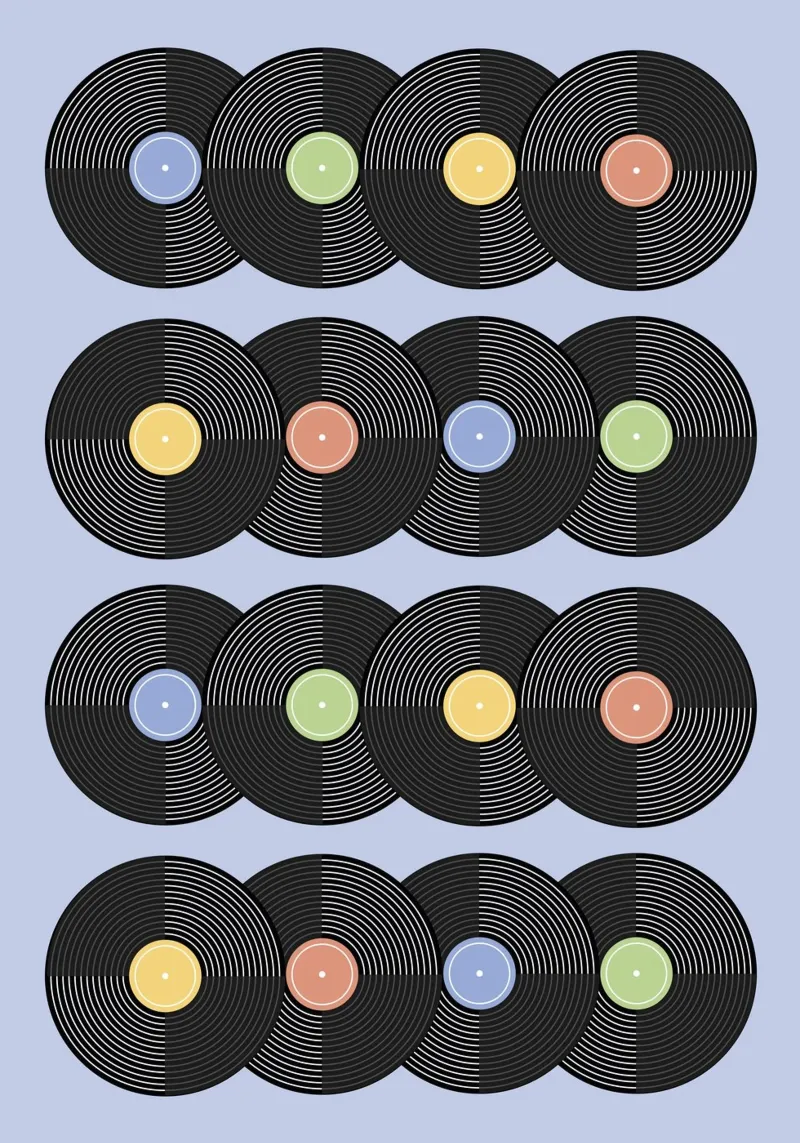 Vinyl Pattern #1 carta hahnemühle da kathrinmay