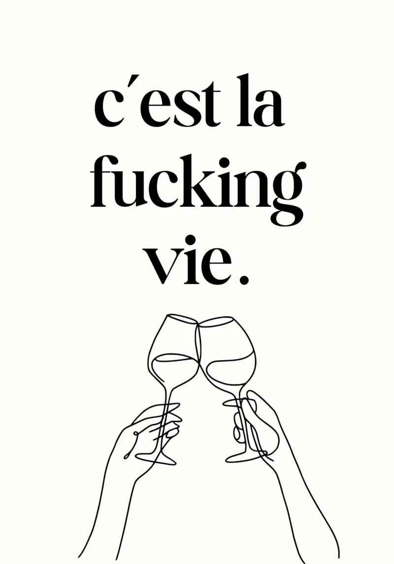 C'est la fucking vie alluminio dibond da PinkCandyWalls