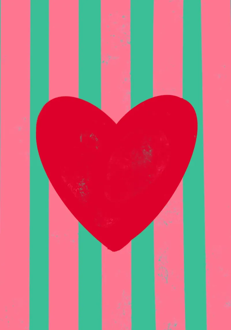 Cuore rosso carta hahnemühle da Art House