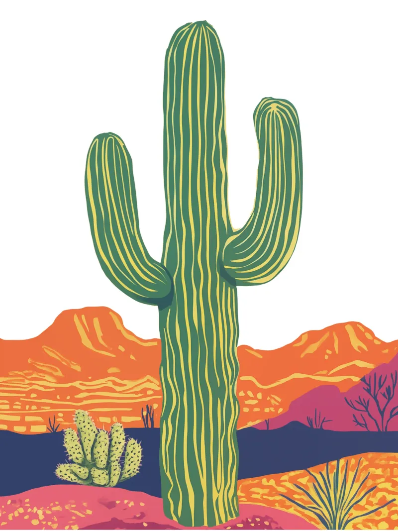 Decorative cactus acrylic glass by Autofocus