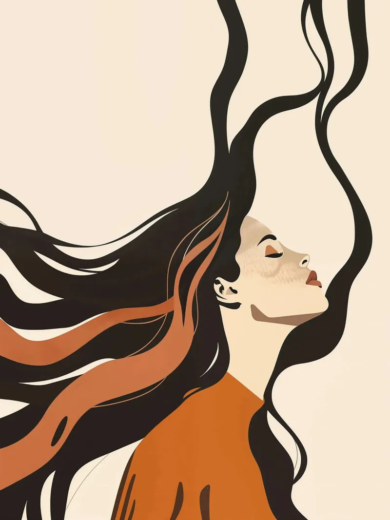 Donne con i capelli lunghi pellicola backlit da Isaac Murray