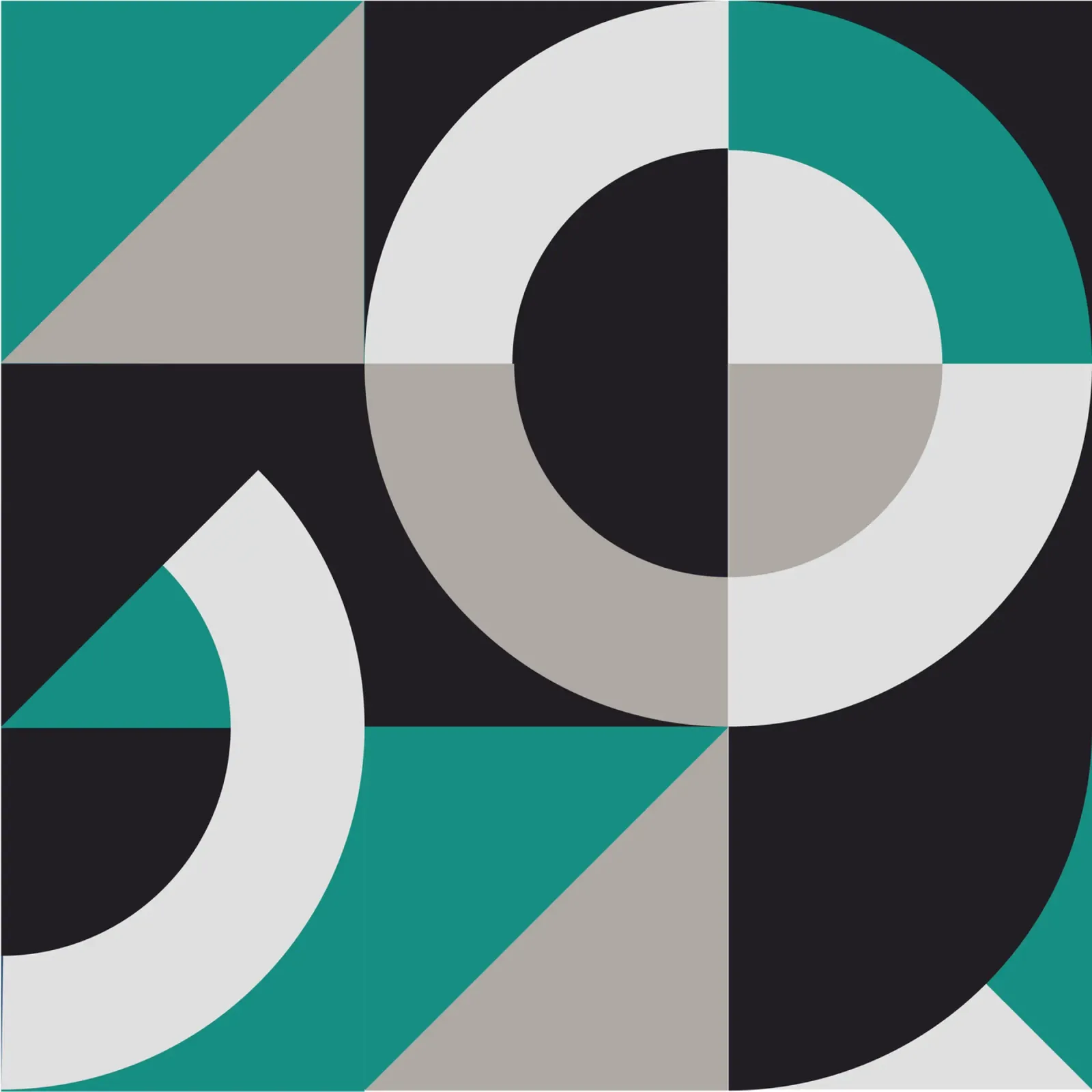 Colorful Geometric Pattern II carta hahnemühle da byh.illustration