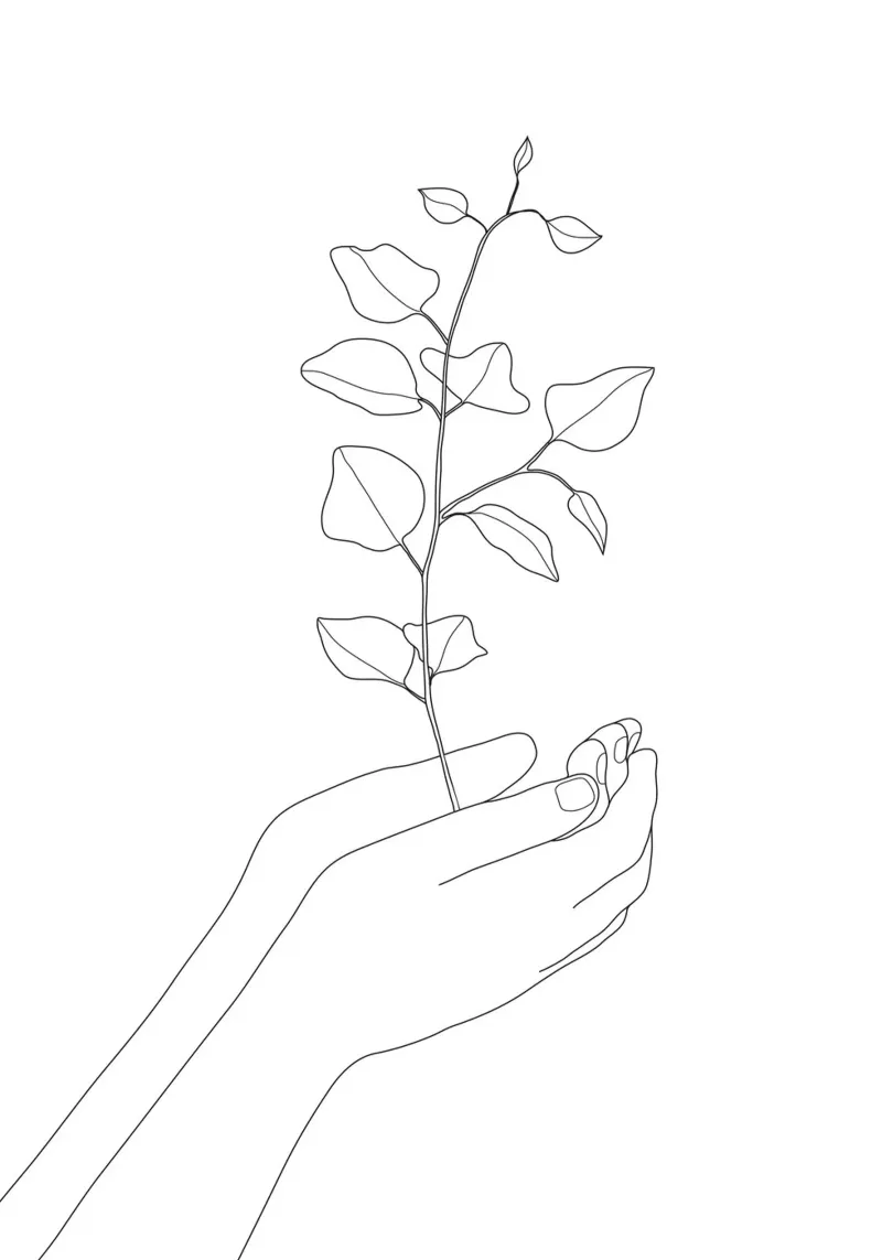 Minimal Hand Holding the Branch 2 pellicola backlit da Nadjaa