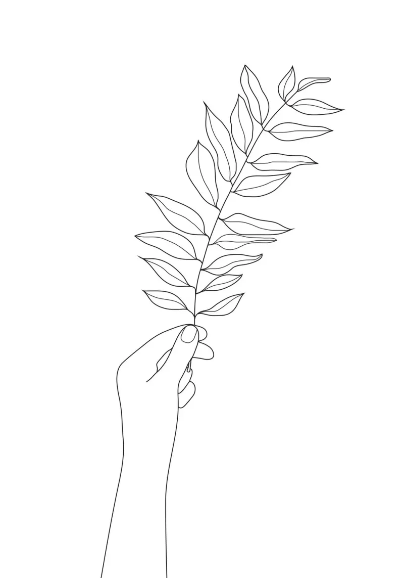 Minimal Hand Holding the Branch 3 pellicola backlit da Nadjaa