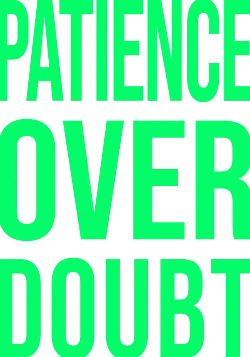 OVER series - bold letters, brave values (5 colors) pellicola backlit da FRICKE DESIGN