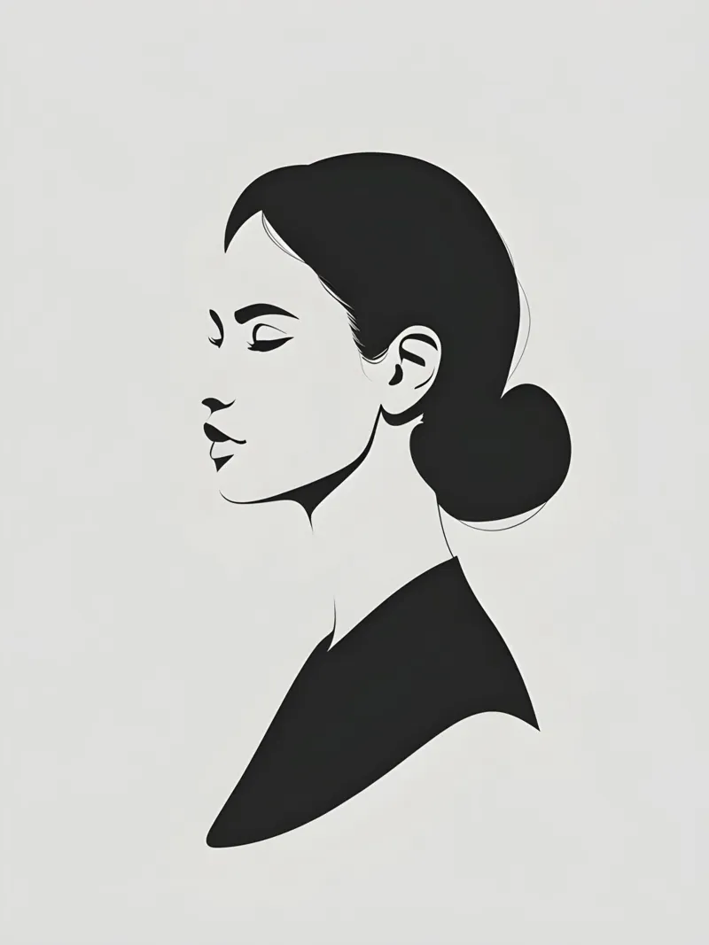 Female Profile - Zero Shadow pellicola backlit da Botanical Gallery