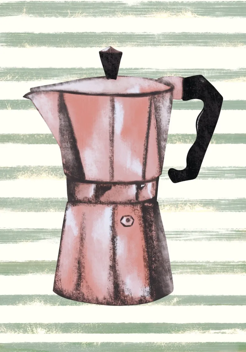 Retro coffee pot pellicola backlit da PinkCandyWalls