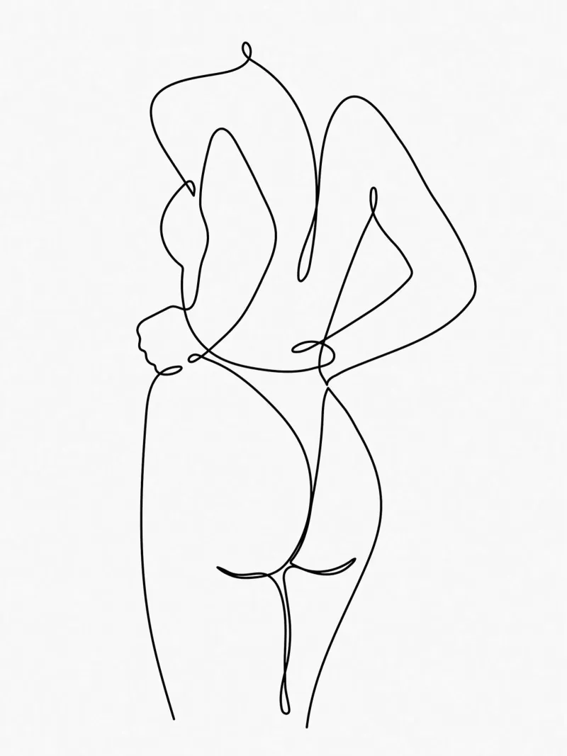 Line art di una donna pellicola backlit da Craig Harris