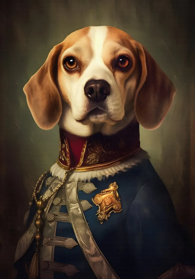Beagle baroque carta hahnemühle da FunnyBee