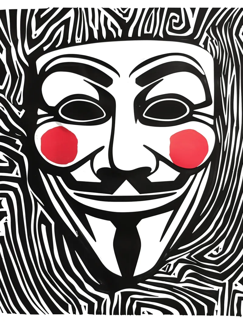 Guy Fawkes Anonymous Hacker Vendetta Maske hahnemühle van Autofocus
