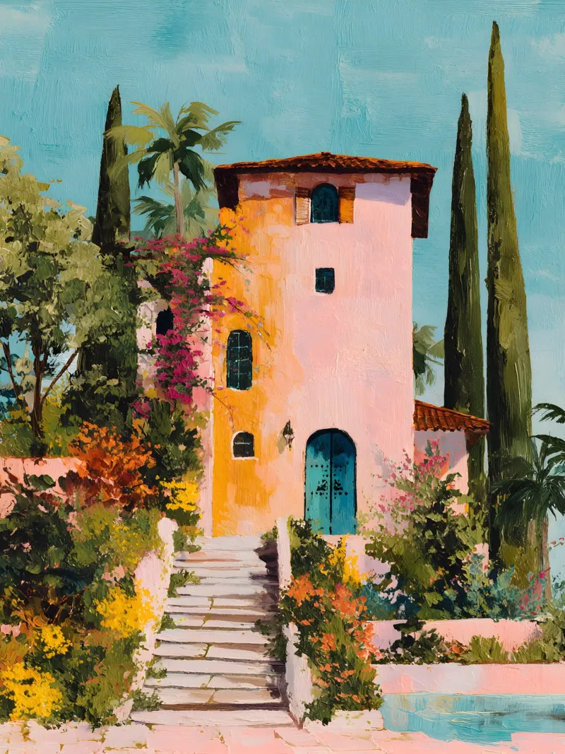 Tuscan Villa Glow pellicola backlit da Gypsy Galleria