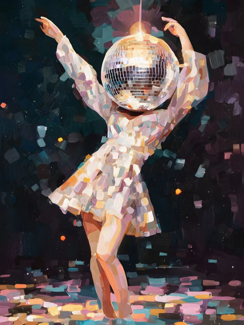 Disco Dancing pellicola backlit da Gypsy Galleria