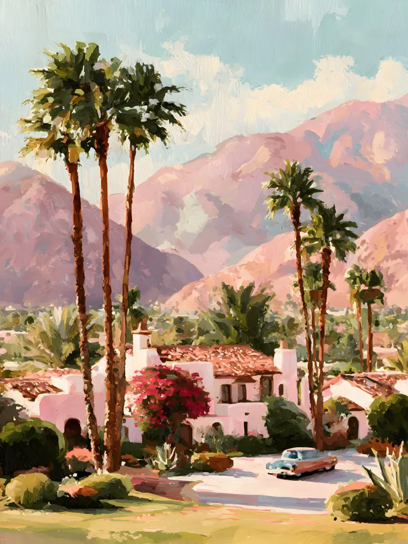 Retro Palm Springs pellicola backlit da Gypsy Galleria