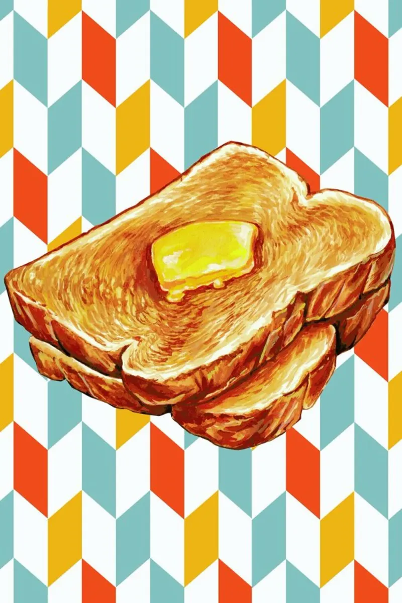 Buttered Toast pellicola backlit da Kelly Gilleran