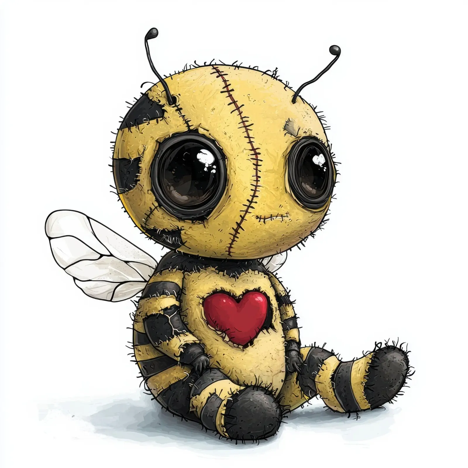 Patchwork Dibujos animados Bebé Abeja metacrilato de Happy Littles