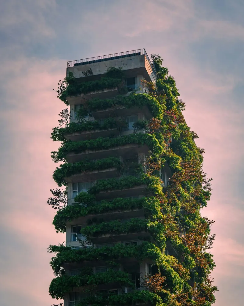skyscape forest building pellicola backlit da feny