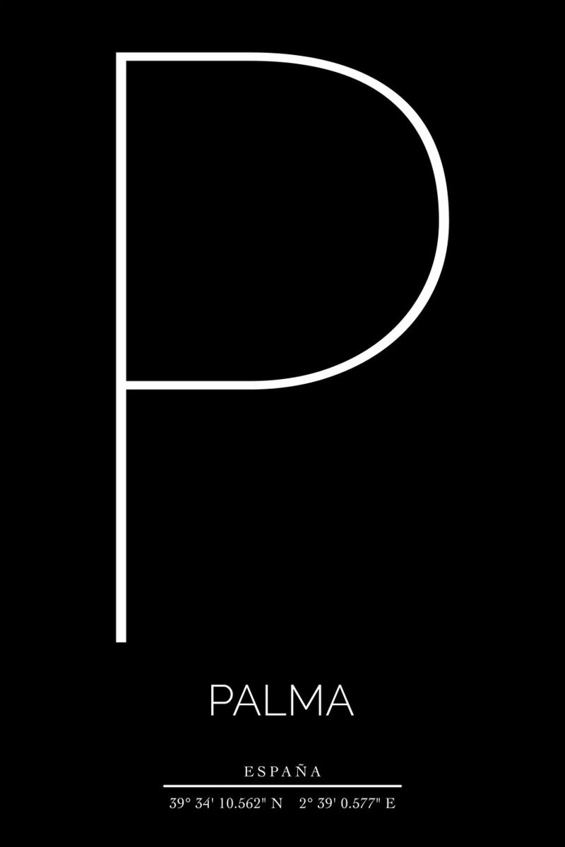 PALMA - nero Poster von CityLights