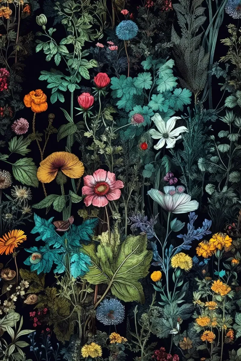 Fiori prato natura arte A pellicola backlit da Justyna Jaszke JBJart