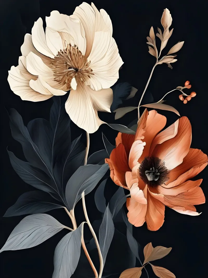 Eleganza autunnale poster con telaio in legno da Artistic-shop