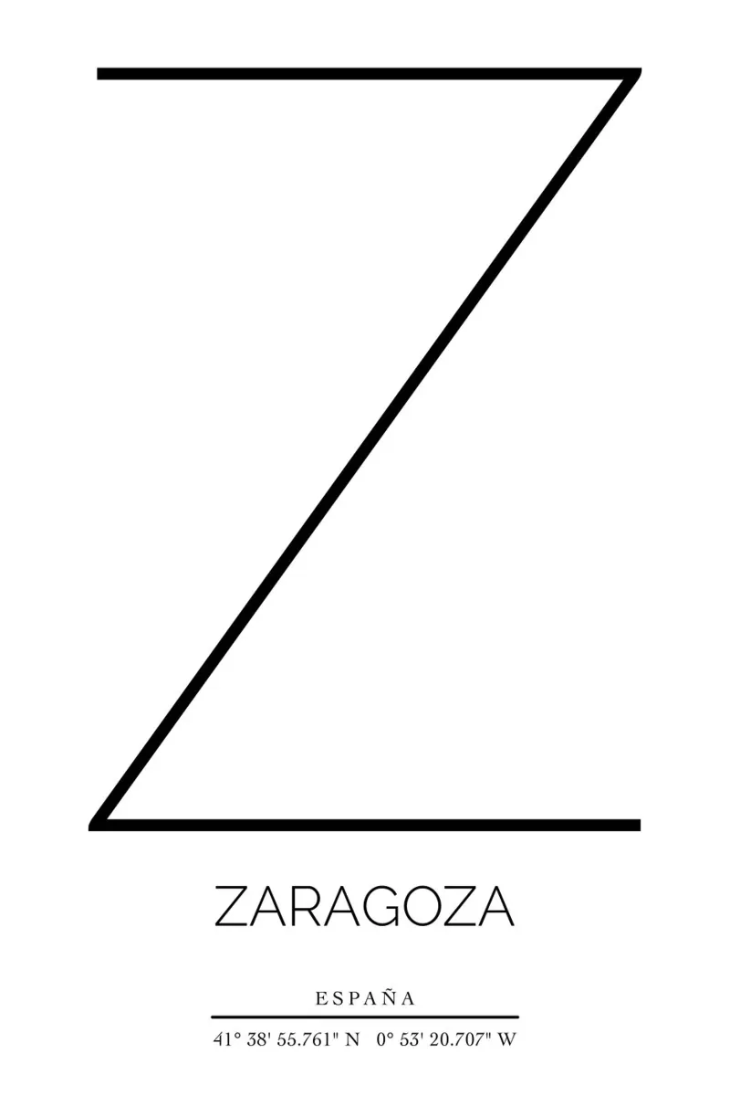 ZARAGOZA - blanco poster con telaio in plastica da CityLights