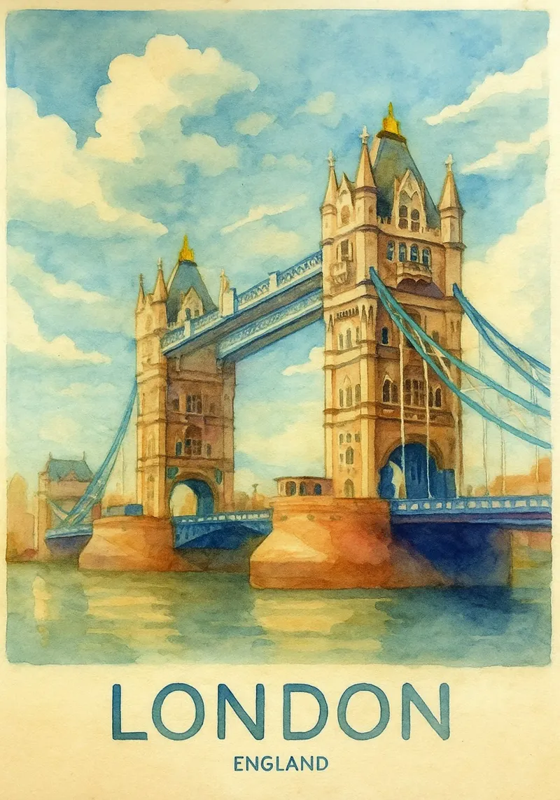 londra inghilterra pittura acquerello pellicola backlit da lilly