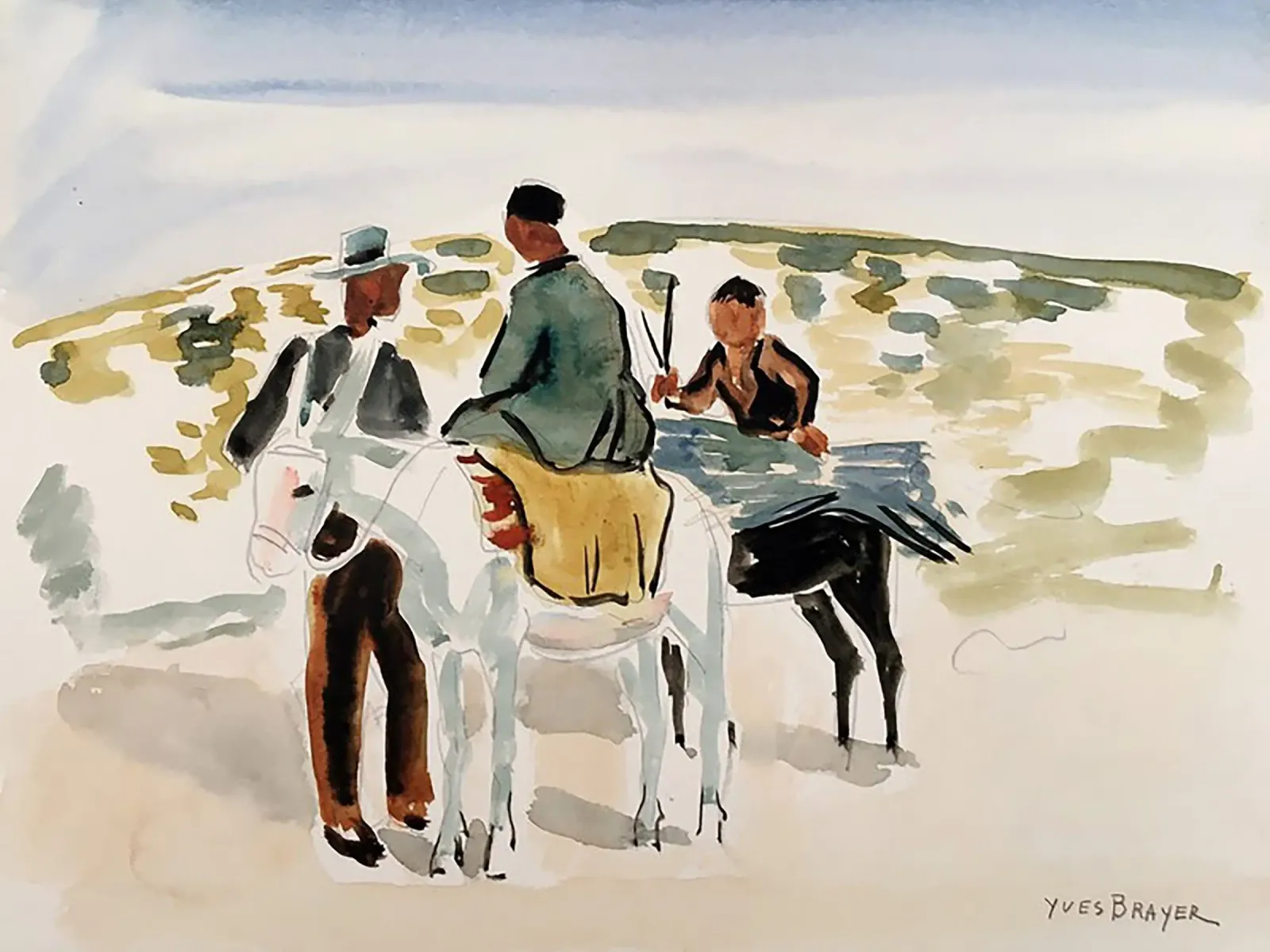 Cavalieri in Camargue pellicola backlit da Callaway