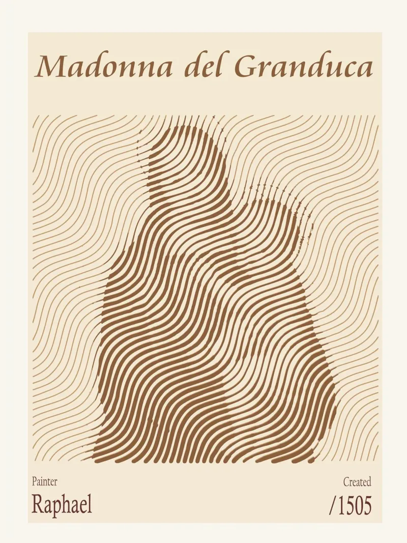 Madonna del Granduca – Raphael poster con telaio in alluminio da Doa Project